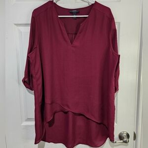 Alfani Women's Burgundy Top Size 16
